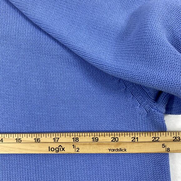 Vintage Lands' End V Neck Sweater Mens Large 42-44 Blue Japan Preppy Classic - Picture 5 of 9